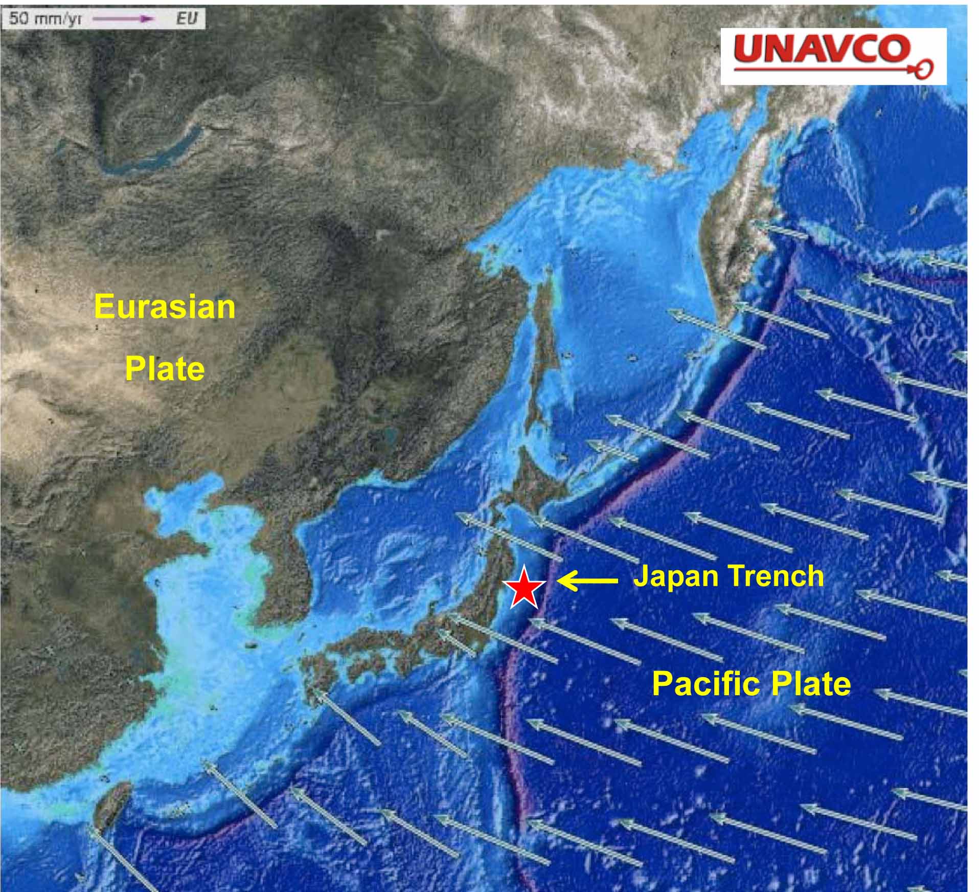 The Rate and Direction of the Pacific Plate Map.